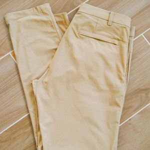 Lululemon Commission Classic-Fit Pant Khaki Tan color size 34 length 33”